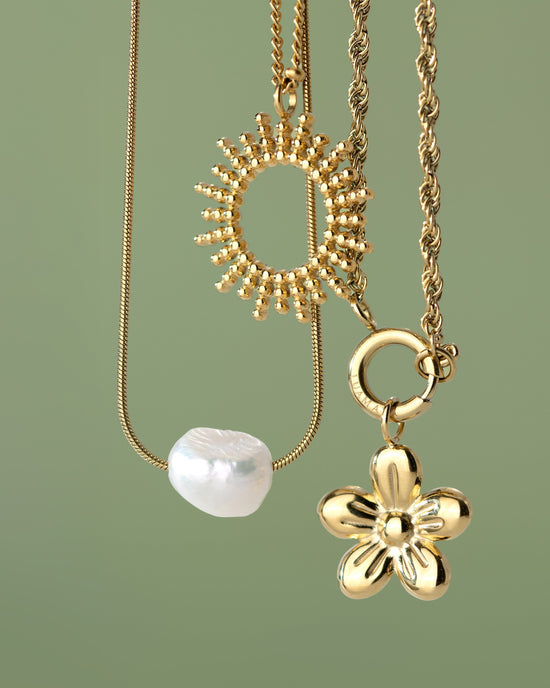 Blossom Rope Chain Collana Set Oro