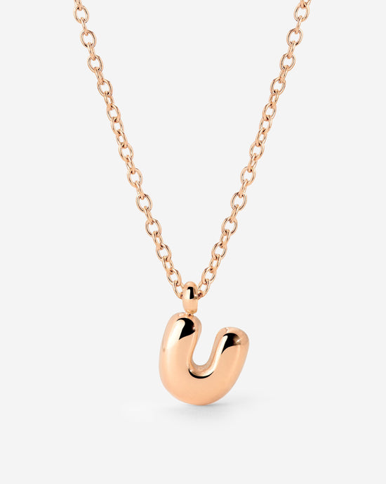 Bubble Letter Collana Oro Rosa