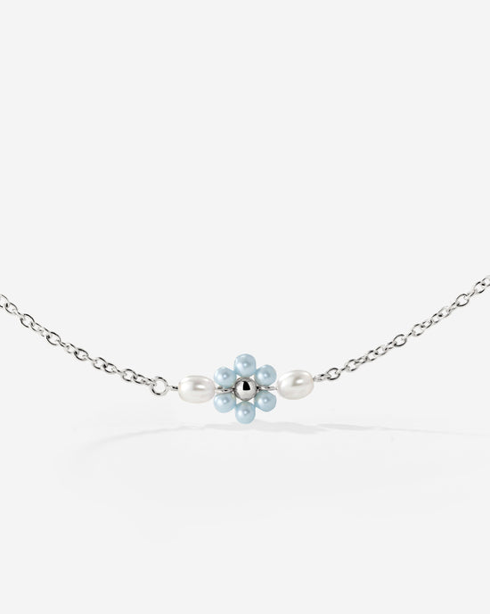Forever Blue Daisy Collana Argento