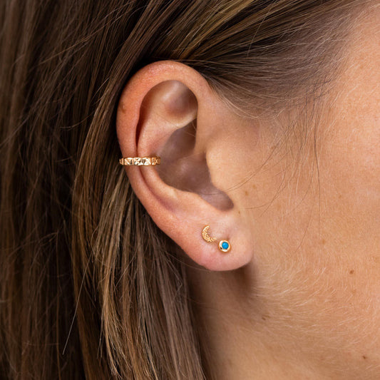 Lunita Studs Oro Rosa