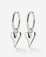 Flowy Heart Hoop Set Medium Argento