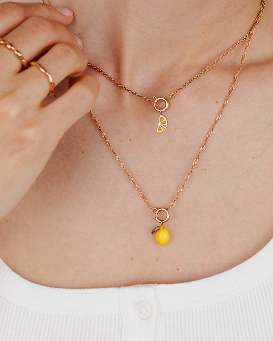 Juicy Rope Chain Collana Set Oro Rosa