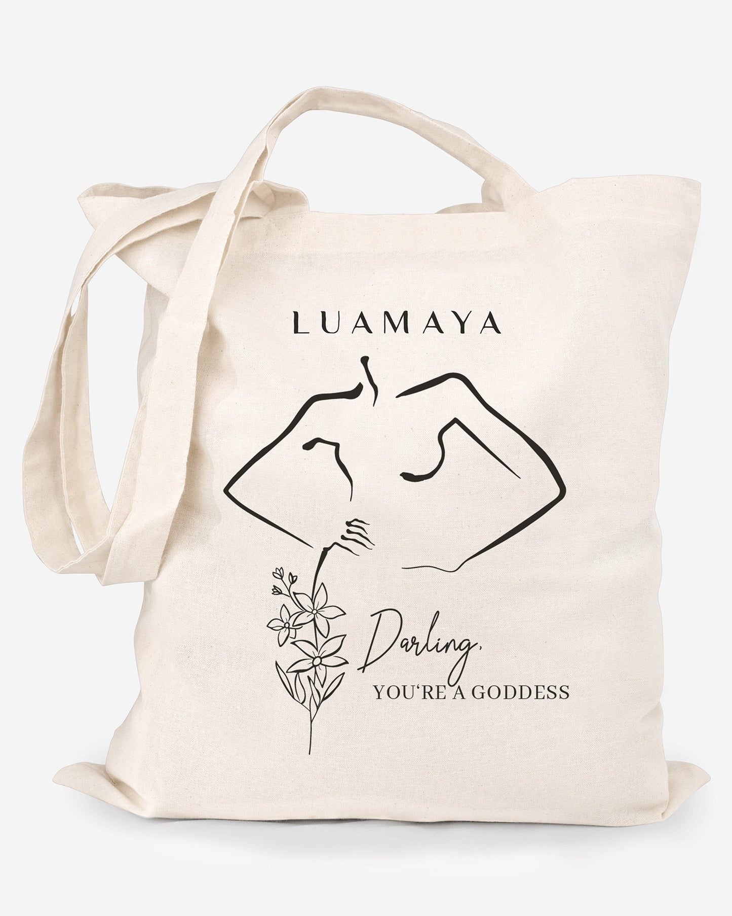Borsa in juta Darling, You're a Goddess