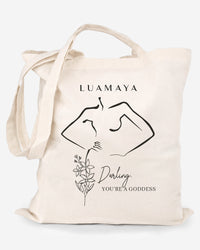 Borsa in juta Darling, You're a Goddess