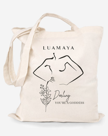 Borsa in juta Darling, You're a Goddess