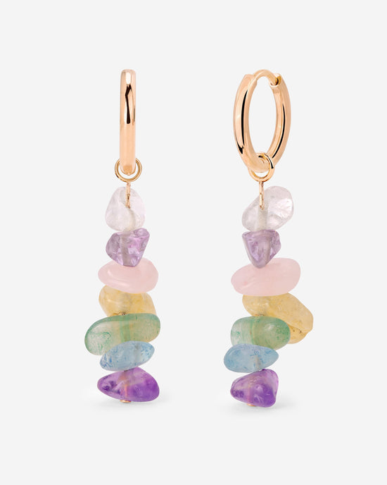 Luminous Lisy Hoop Set Small Oro Rosa