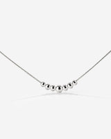 Curvy Beads Choker Argento
