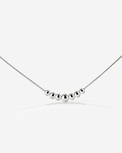 Curvy Beads Choker Argento