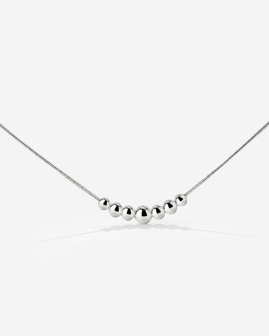 Curvy Beads Choker Argento