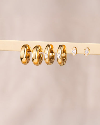Phat Glowy Hoops Argento