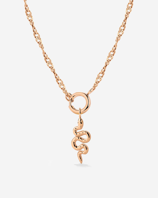 Serpent Singapore Chain Collana Set Oro Rosa