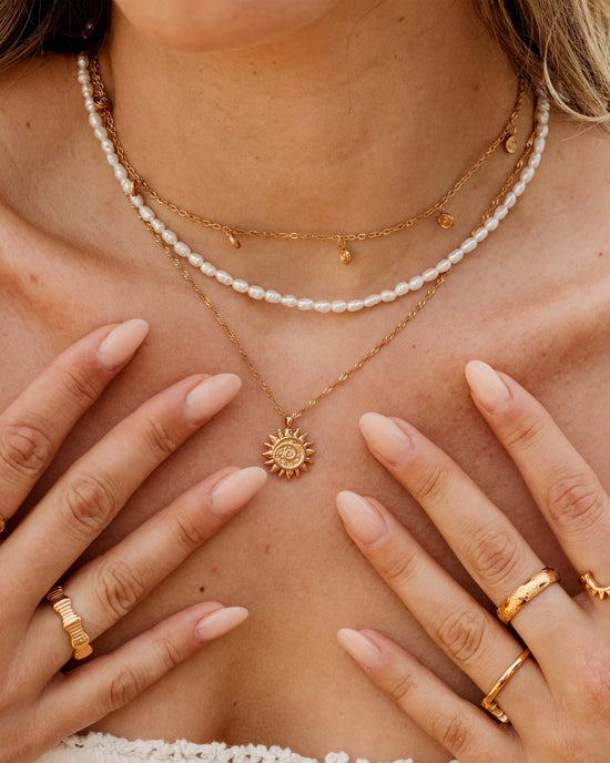 Perlita Choker Oro Rosa