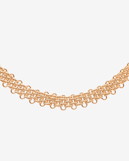 Bold Mesh Collana Oro Rosa