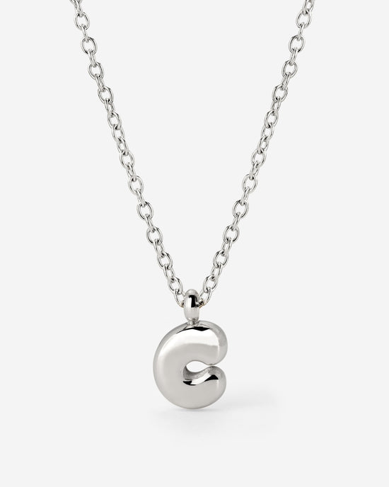 Bubble Letter Collana Argento
