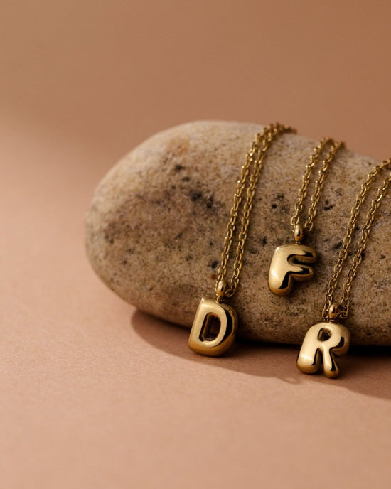 Bubble Letter Collana Oro Rosa