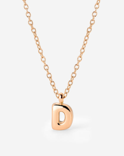 Bubble Letter Collana Oro Rosa