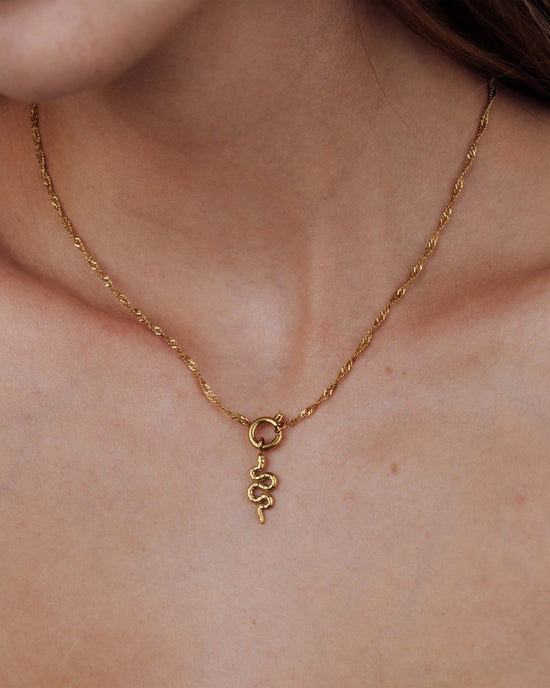 Serpent Singapore Chain Collana Set Oro