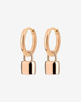 Lock in Hoop Set Small Oro Rosa