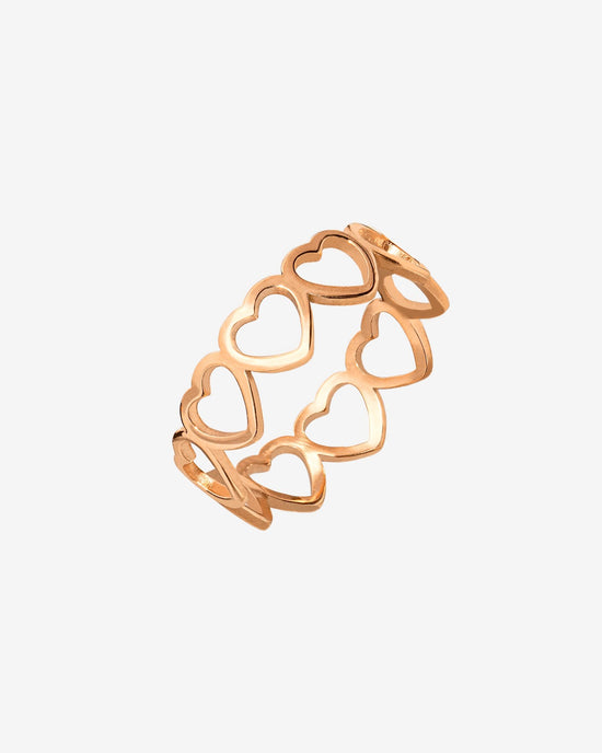 Heart in Heart Anello Oro Rosa