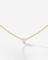 Solitaire Stone Choker Oro
