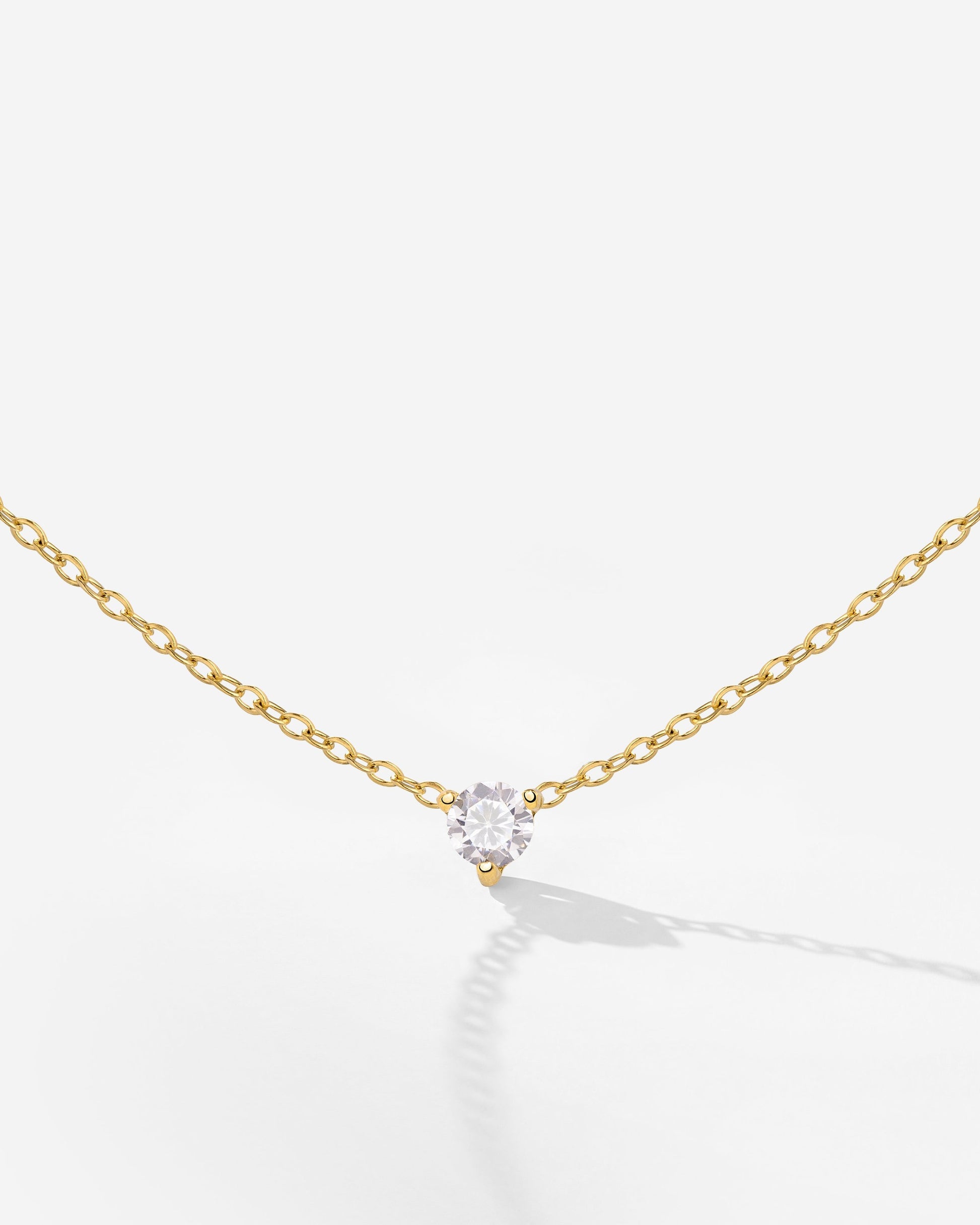 Solitaire Stone Choker Oro