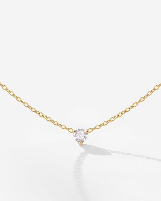 Solitaire Stone Choker Oro