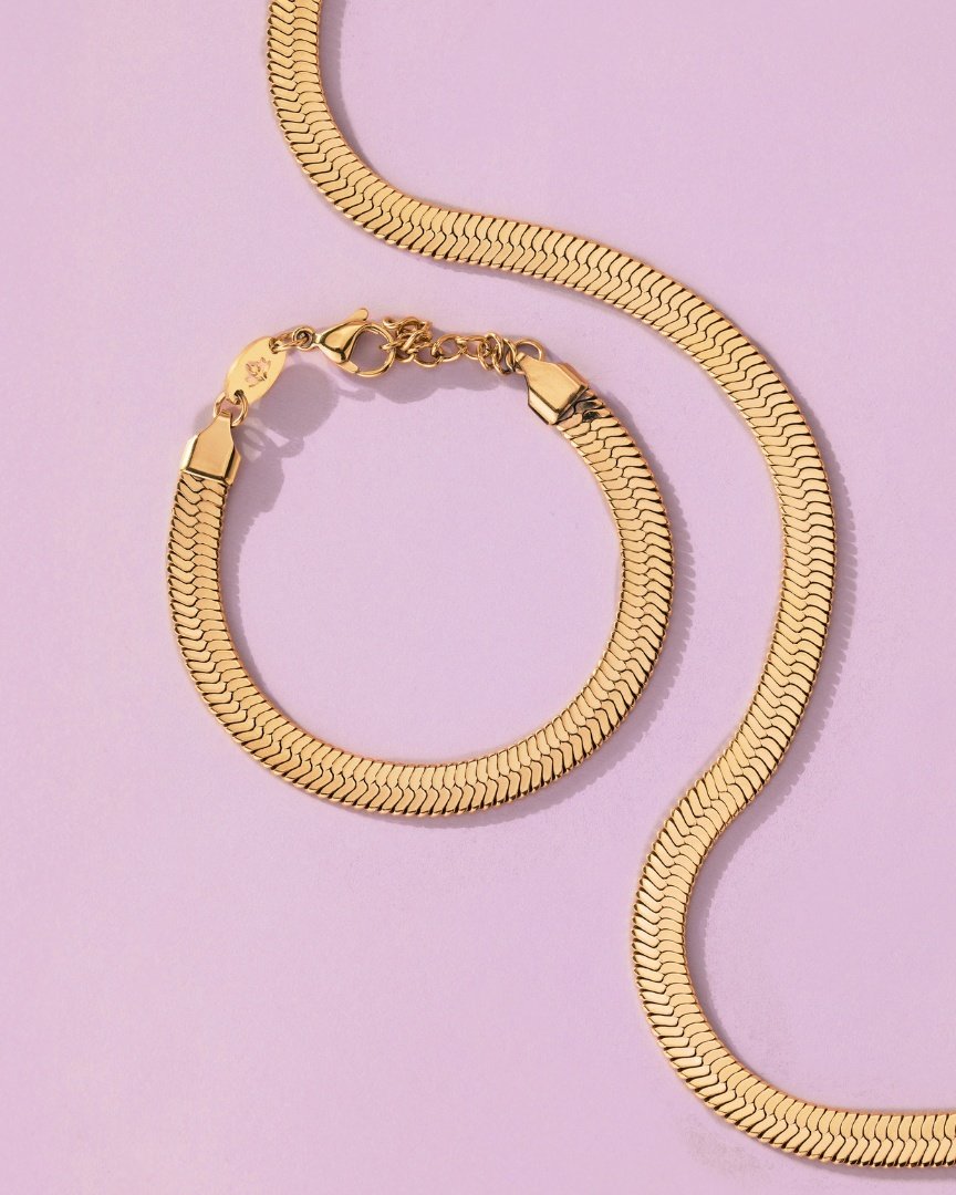 Bold Herringbone Oro