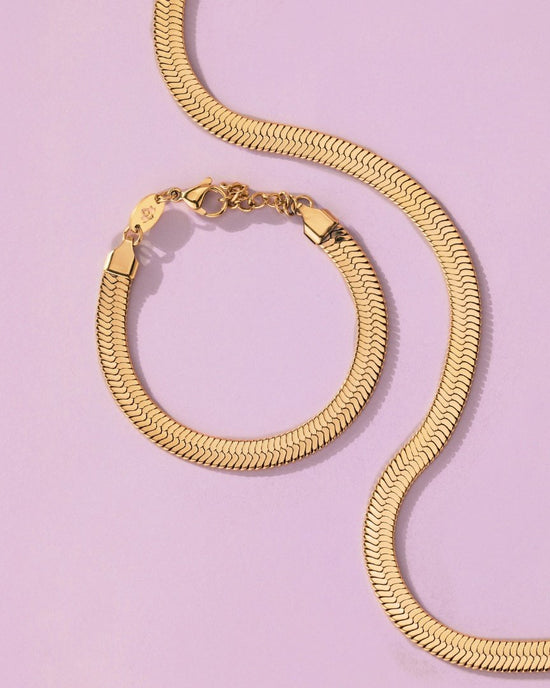 Bold Herringbone Oro