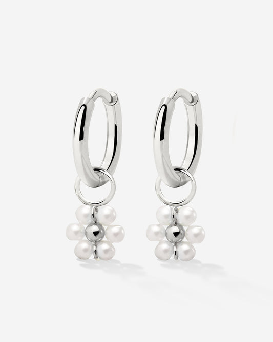 Daisy Hoop Set Small Argento