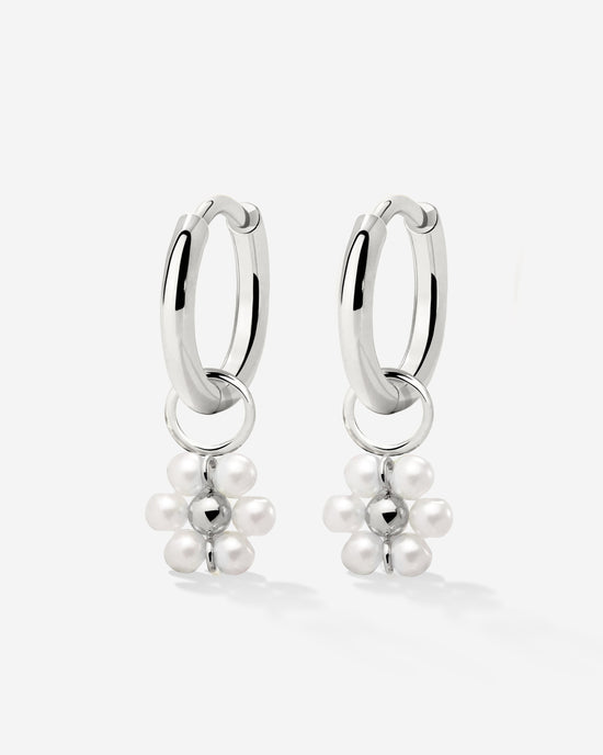 Daisy Hoop Set Small Argento