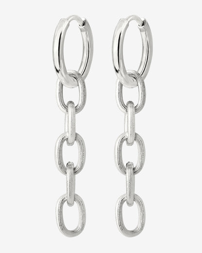 Long Link Hoop Set Small Argento
