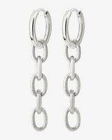 Long Link Hoop Set Small Argento