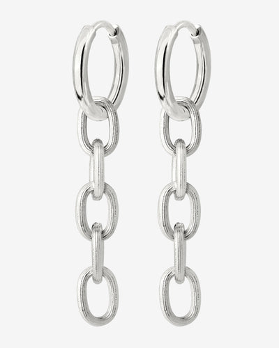 Long Link Hoop Set Small Argento