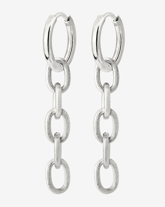 Long Link Hoop Set Small Argento