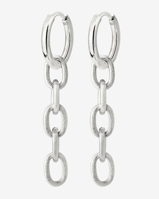 Long Link Hoop Set Small Argento