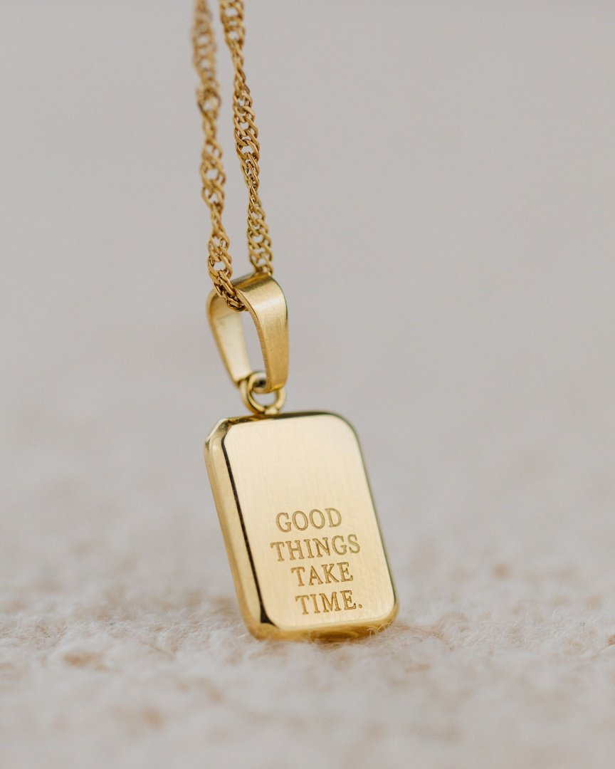 Good things take time Collana Oro Rosa