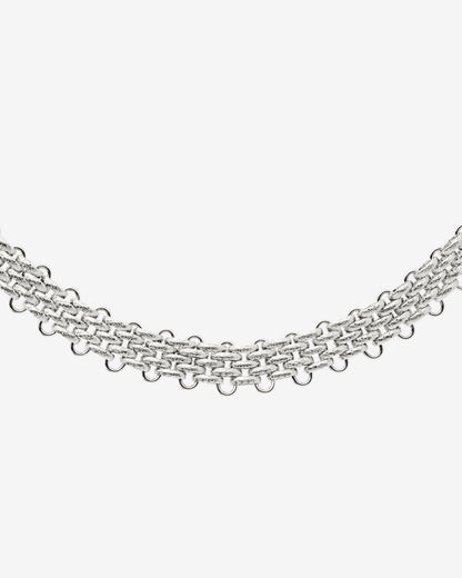 Bold Mesh Collana Argento