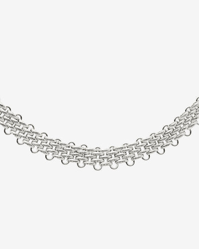 Bold Mesh Collana Argento