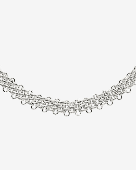 Bold Mesh Collana Argento