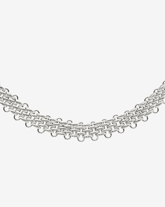 Bold Mesh Collana Argento