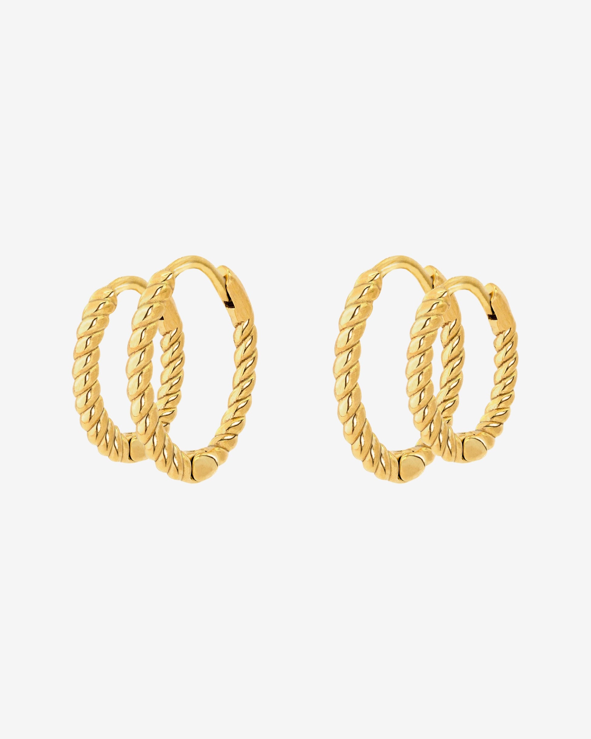 Twisted Hoop Set Small Oro