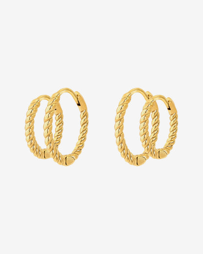 Twisted Hoop Set Small Oro