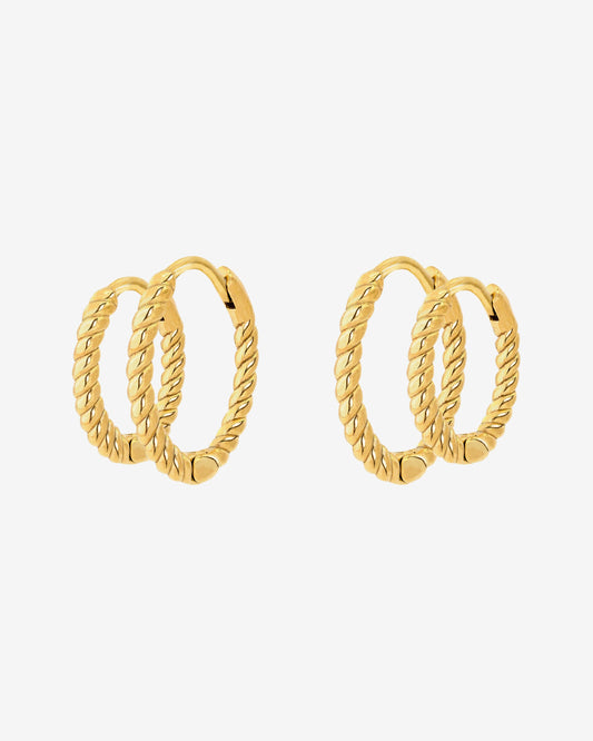 Twisted Hoop Set Small Oro