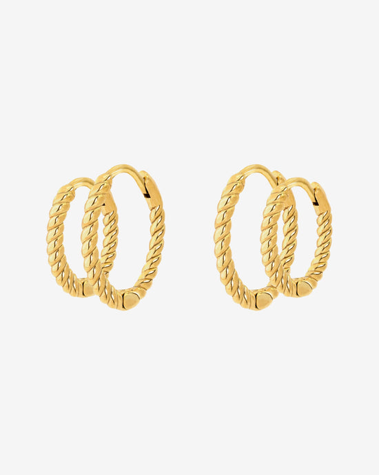 Twisted Hoop Set Small Oro