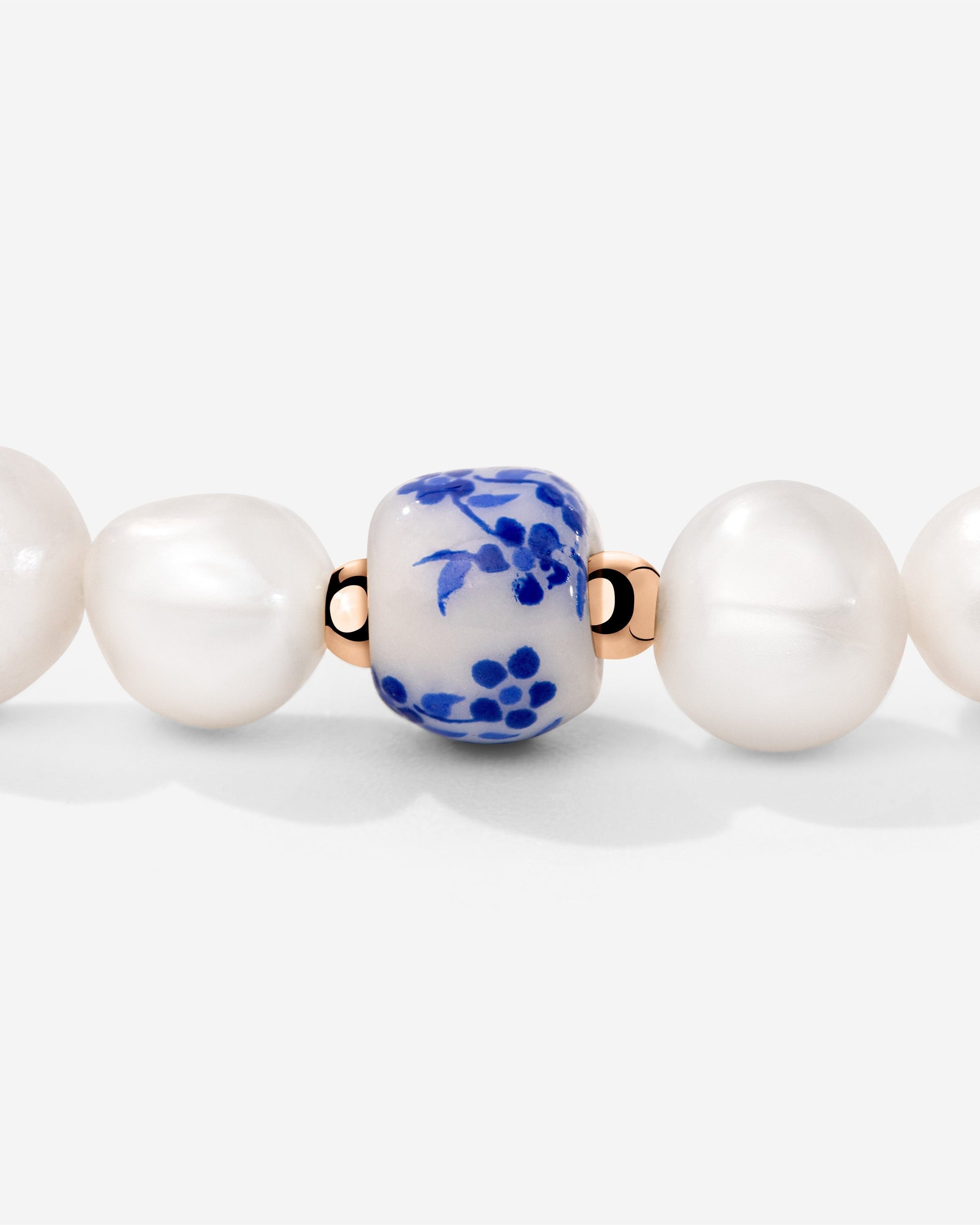 Flower Tile Pearl Bracciale Oro Rosa