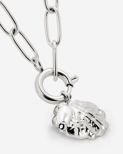 Ocean Lovers Oval Links Collana Set Argento