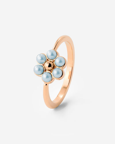 Forever Blue Daisy Anello Oro Rosa