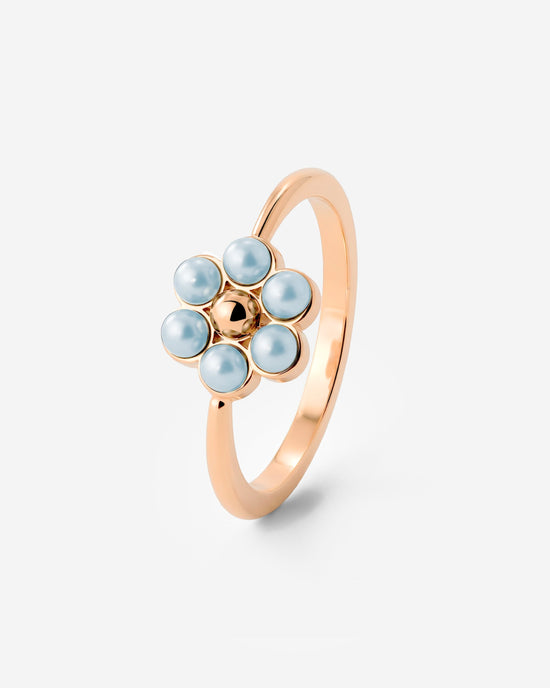 Forever Blue Daisy Anello Oro Rosa