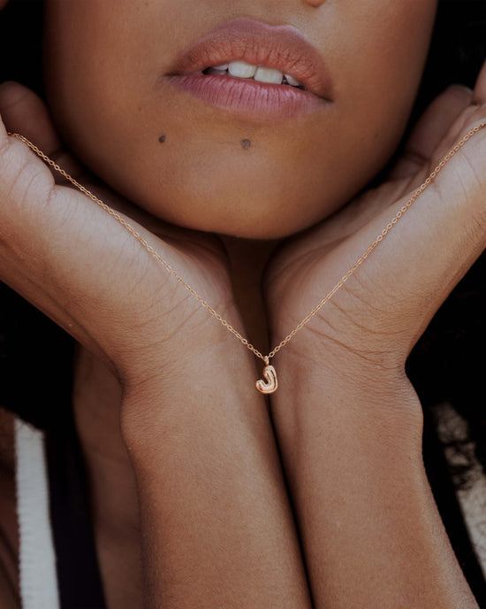 Bubble Letter Collana Oro Rosa