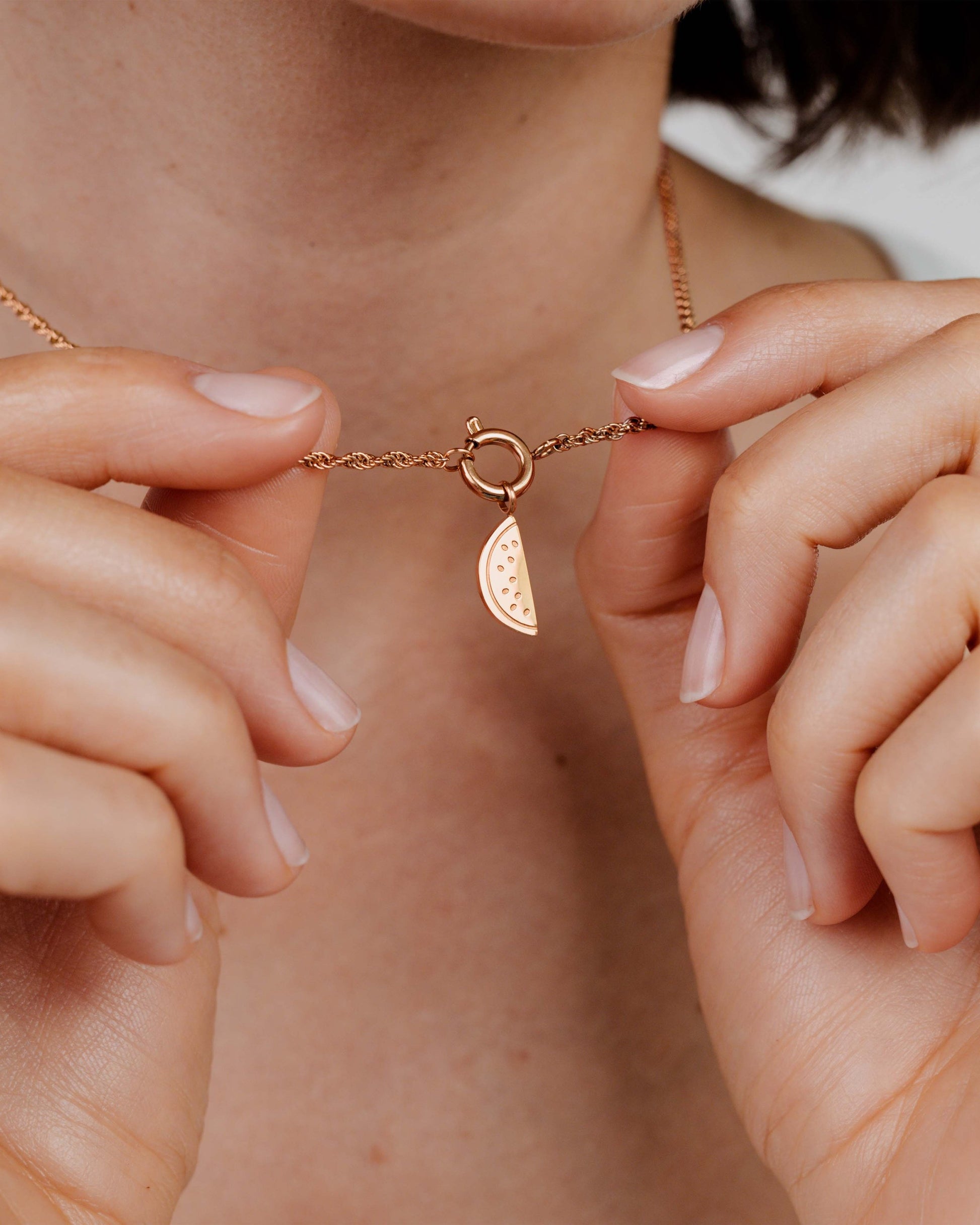 Melony Rope Chain Collana Set Oro Rosa